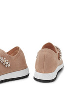 Verona Metallic Knit Trainers with Crystal Embellishment
